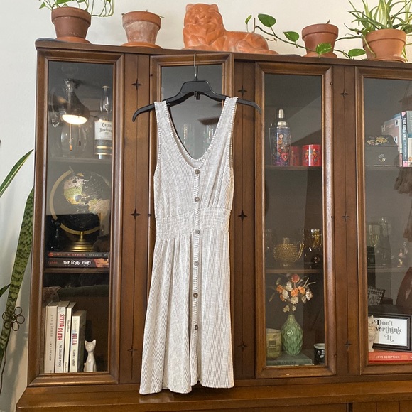 Caution To The Wind Black and White Striped Midi Dress - Picture 3 of 7